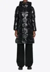 Moncler Women Bellevue Long Down Jacket In Black