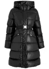 Moncler Bellevue Quilted Nylon Coat In Black