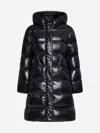 Moncler Women Bellevue Long Down Jacket In Black