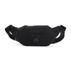 Moncler Minimalist Black Belt Bag With Adjustable Strap In Black