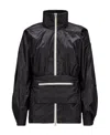 Moncler Belt Bag-detail Zip-up Jacket In Black