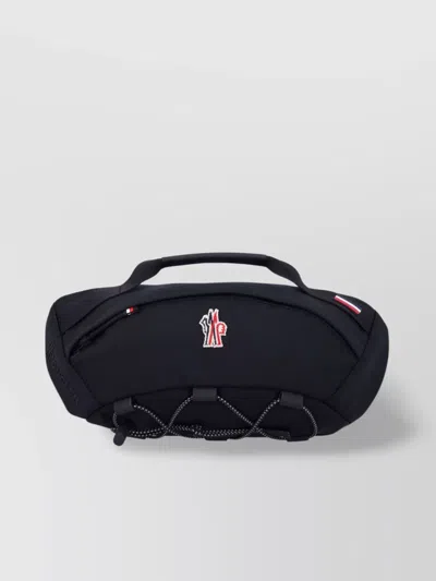 Moncler Belt Bag With Handle And Zipped Pockets In Black