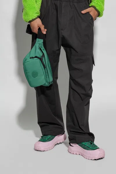 Moncler Belt Bag With Logo In Green