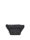 Moncler Waist Strap Leather Trim Messenger Bag In Black