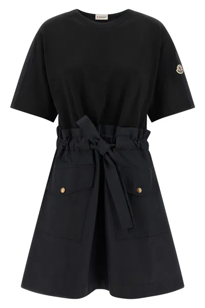Moncler Belt Dress In Black