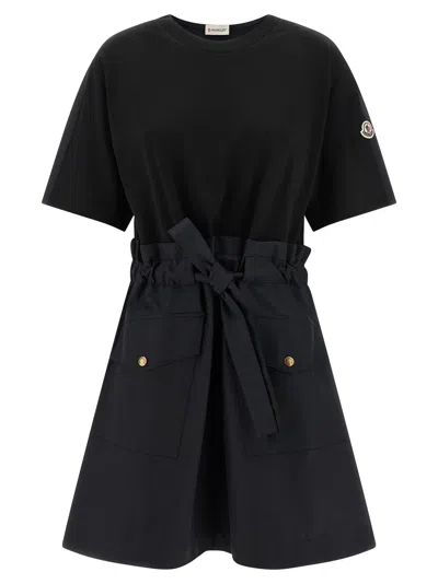 Moncler Belt Dress Dresses Black