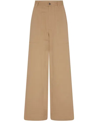 Moncler Belt-loop Casual Pants In Beige