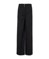 Moncler Wide-leg High Waist Palazzo Pant With Button Detailing In Black