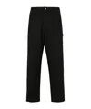 Shop Moncler Canvas Trousers In Black