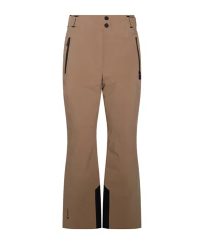 Moncler Belt-loop Casual Pants In Brown