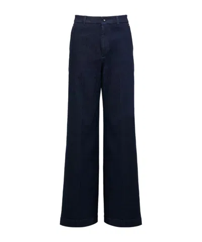 Moncler Belt-loop Casual Pants In Navy Blue