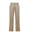 Moncler Pantalon En Gabardine De Coton In Nude