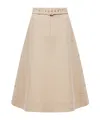 Moncler Jupe Midi En Coton In Neutral