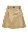 Moncler Women Pleated Mini Skirt In Brown