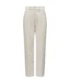 Moncler Belt-loop Three-quarter Jeans In White