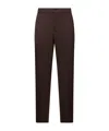 Moncler Wool Blend Gabardine Tailored Trousers, Men, Brown, Size: 48 In Brown