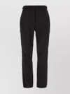 Moncler Belt Loops Stretch Nylon Pants In Black