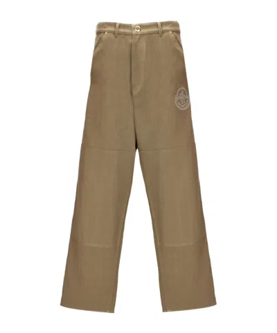 Moncler Belt Ring Casual Pants In Brown
