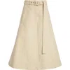 Moncler Belted A-line Skirt In Neutral