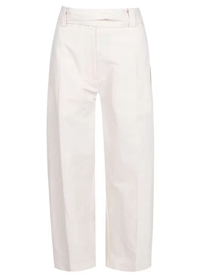 Moncler Wide-leg Casual Pants In White