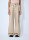 Moncler Wide Trousers In Beige