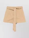 Moncler Cotton Blend Shorts Trousers Beige