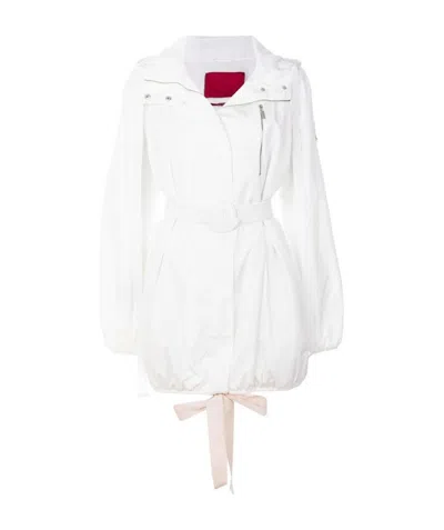 Moncler Belted Jacket In White