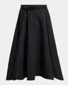 Moncler Belted Midi Skirt