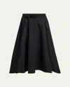 Moncler Belted Midi Skirt In Black
