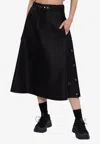 Moncler Belted Midi Skirt In Multi