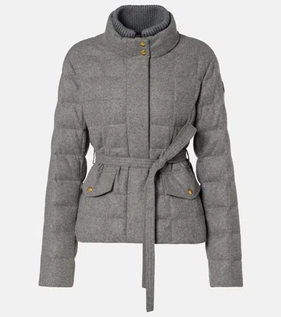 MONCLER BELTED QUILTED DOWN JACKET