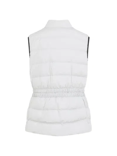 Moncler Belted Quilted Gilet In White