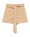 Moncler Cotton Blend Shorts Trousers Beige