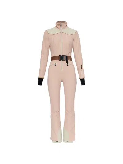 Moncler Belted Ski Suit In Pink
