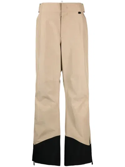 Moncler High-performance Wide-leg Ski Trousers In Neutrals