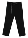 Moncler Straight-leg Trousers With Belt In Black