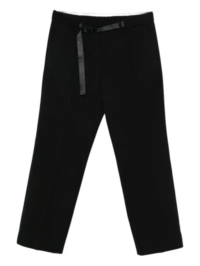 Moncler Straight-leg Trousers With Belt In Black