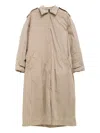 Moncler Belted Trench Coat In Neutral