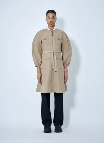Moncler Belted Utility Jacket In Gold