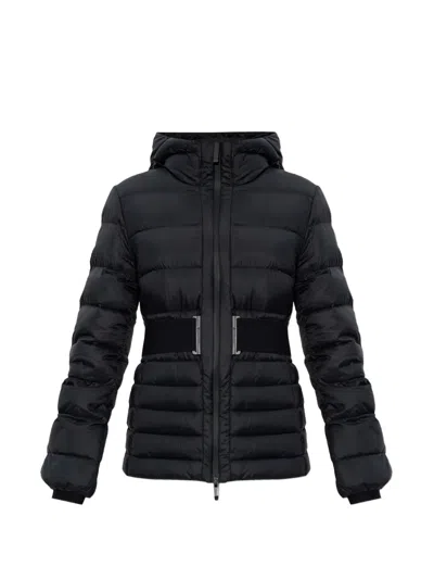 Moncler Belted-waist Padded Jacket In Black
