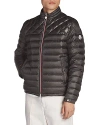 Moncler Benamou Nylon Quilted Full Zip Down Jacket In Black