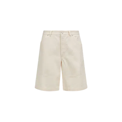 MONCLER COTTON BERMUDA SHORTS, MEN, WHITE, SIZE: 52