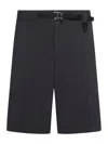 Moncler Day-namic Nylon Bermuda Shorts With Adjustable Drawstring In Black