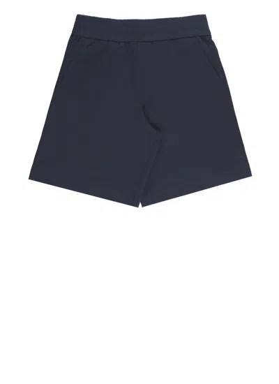 Moncler Kids' Bermuda Shorts With Logo In Blue