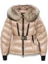 Moncler Bernis Down Ski Jacket Beige In Brown