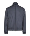 Moncler Relaxed Fit Jacket Elastic Cuffs In Blue