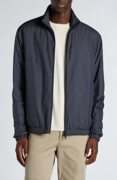 Moncler Berre Wind Resistant Down Jacket In Night Sky