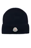 Moncler Wool And Cashmere Beanie In Blue