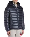 Moncler Besines Slim-fit Quilted Shell Hooded Down Jacket In Navy Blue