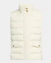 Moncler Besset Down Puffer Vest In Neutral